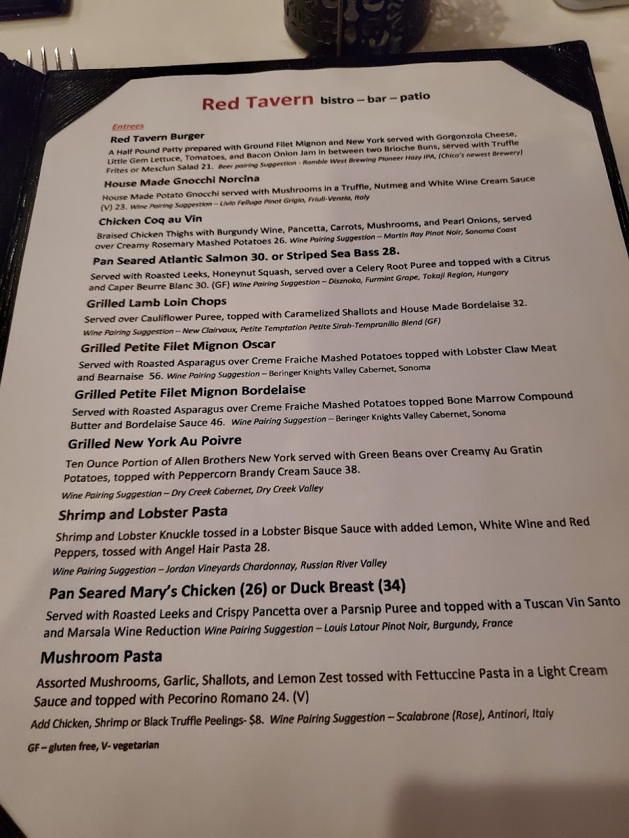 Menu - Red Tavern photo 3